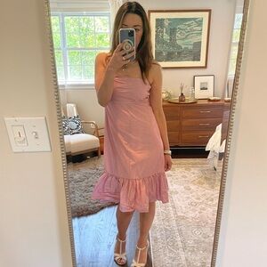 Diega France Red Pinstripe Wrap Dress